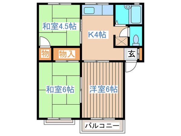 エクセレント中柵第２の物件間取画像